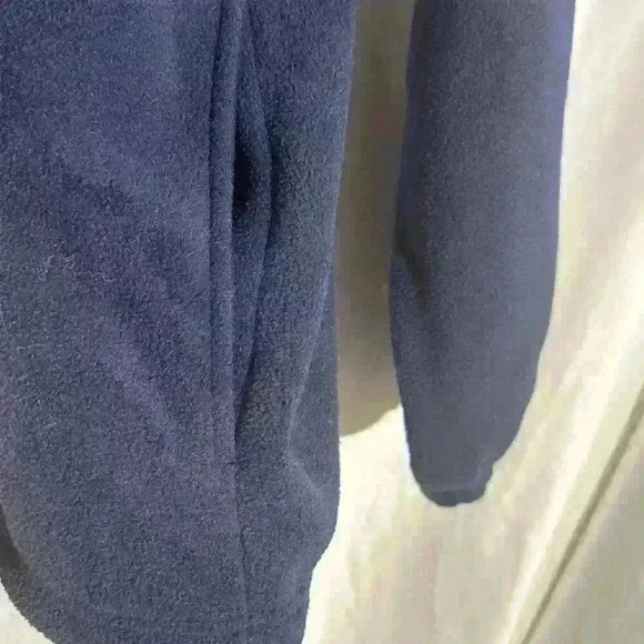 New England Patriots NFL Reebox Mens Fleece 1/4 Zip Pullover Football Blue L - Picture 7 of 8